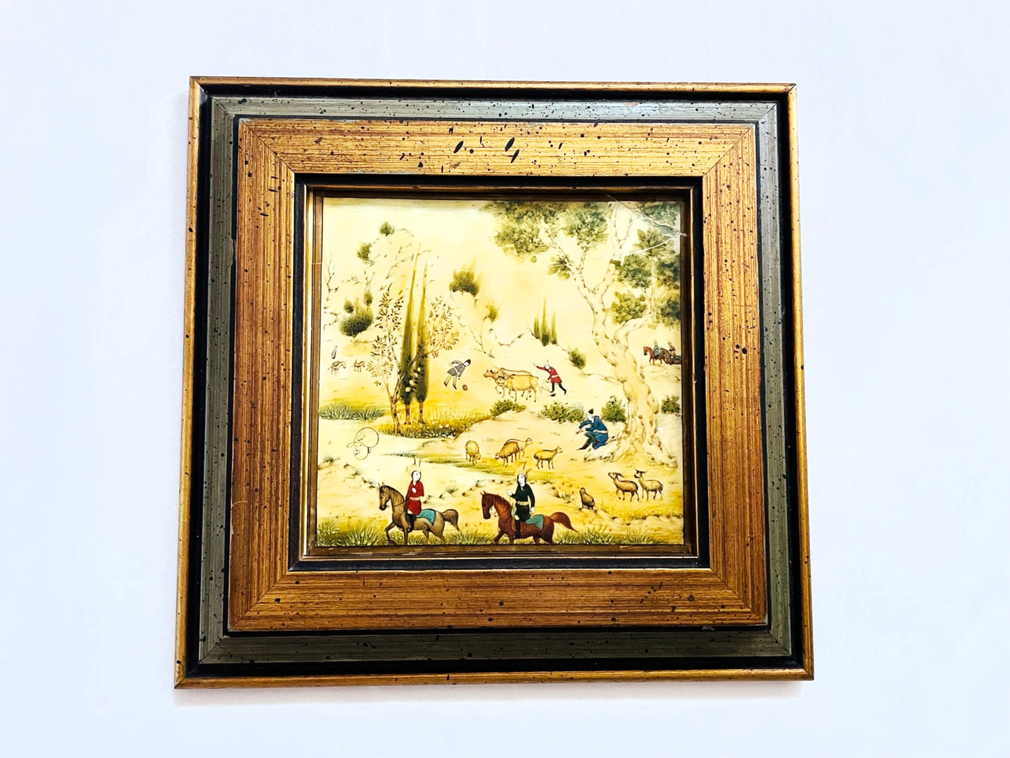 Haji Mosavvar Olmolki Signed Miniature Painting Scripted Provenance