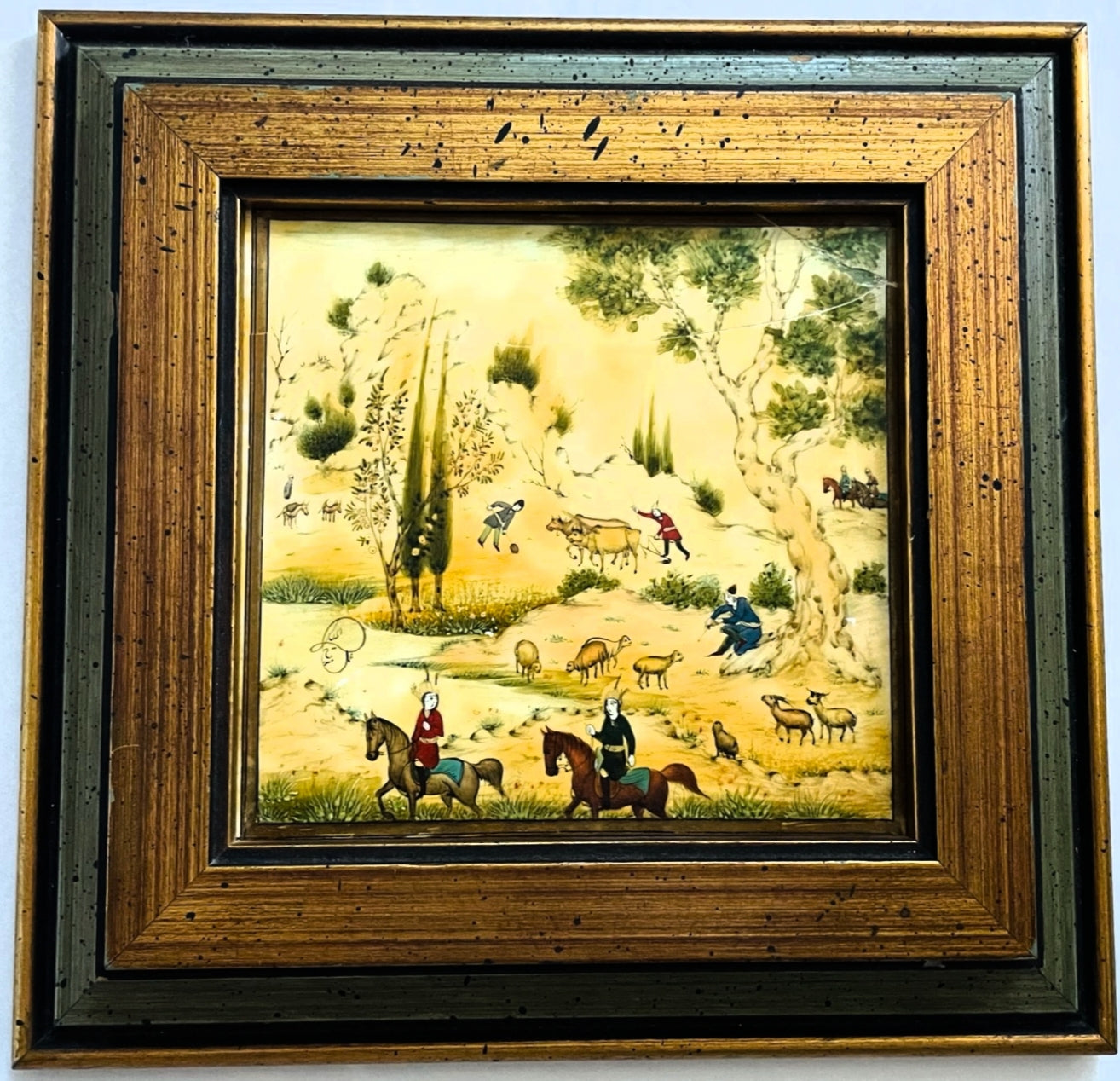 Haji Mosavvar Olmolki Signed Miniature Painting Scripted Provenance