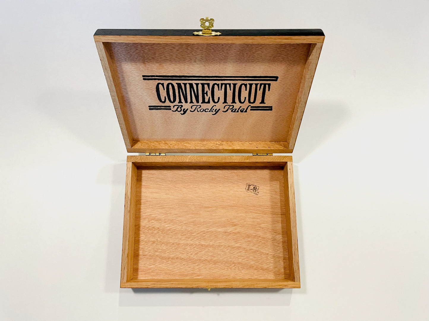 Connecticut By Rocky Patel Black Cigar Box