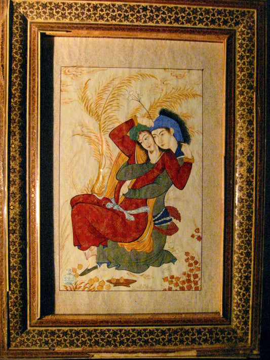 Persian Safavid Manuscript Hand Painted Signed Hassan Abutalebi