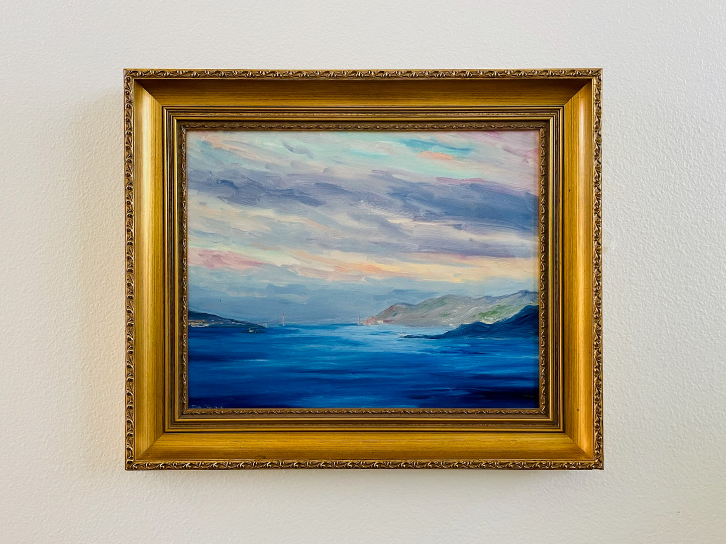 Don Crocker Impressionist Oceanic Painting Signed On Canvas 