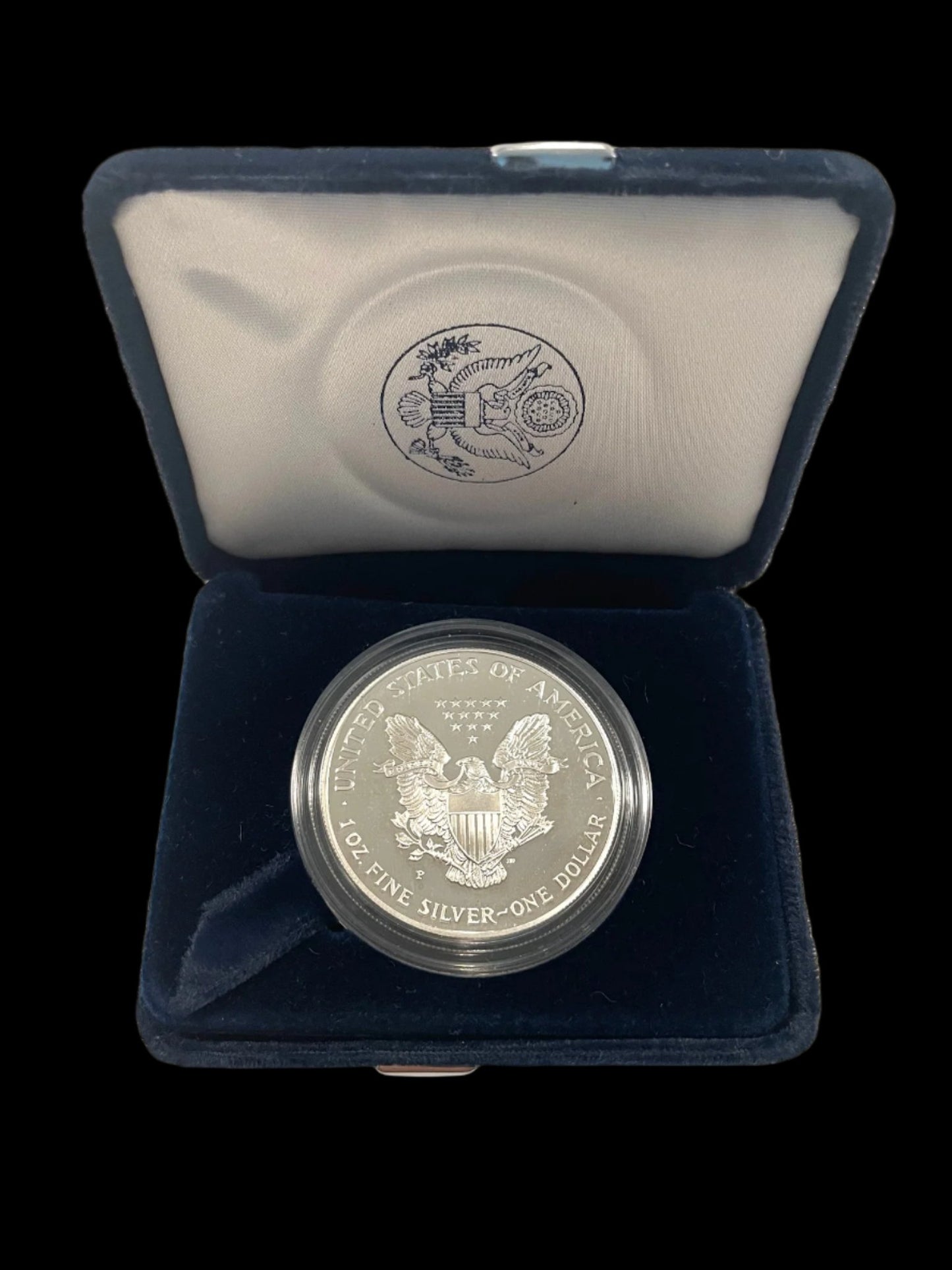 United States Of America Fine Silver Collectible Dollar In Velvet Case