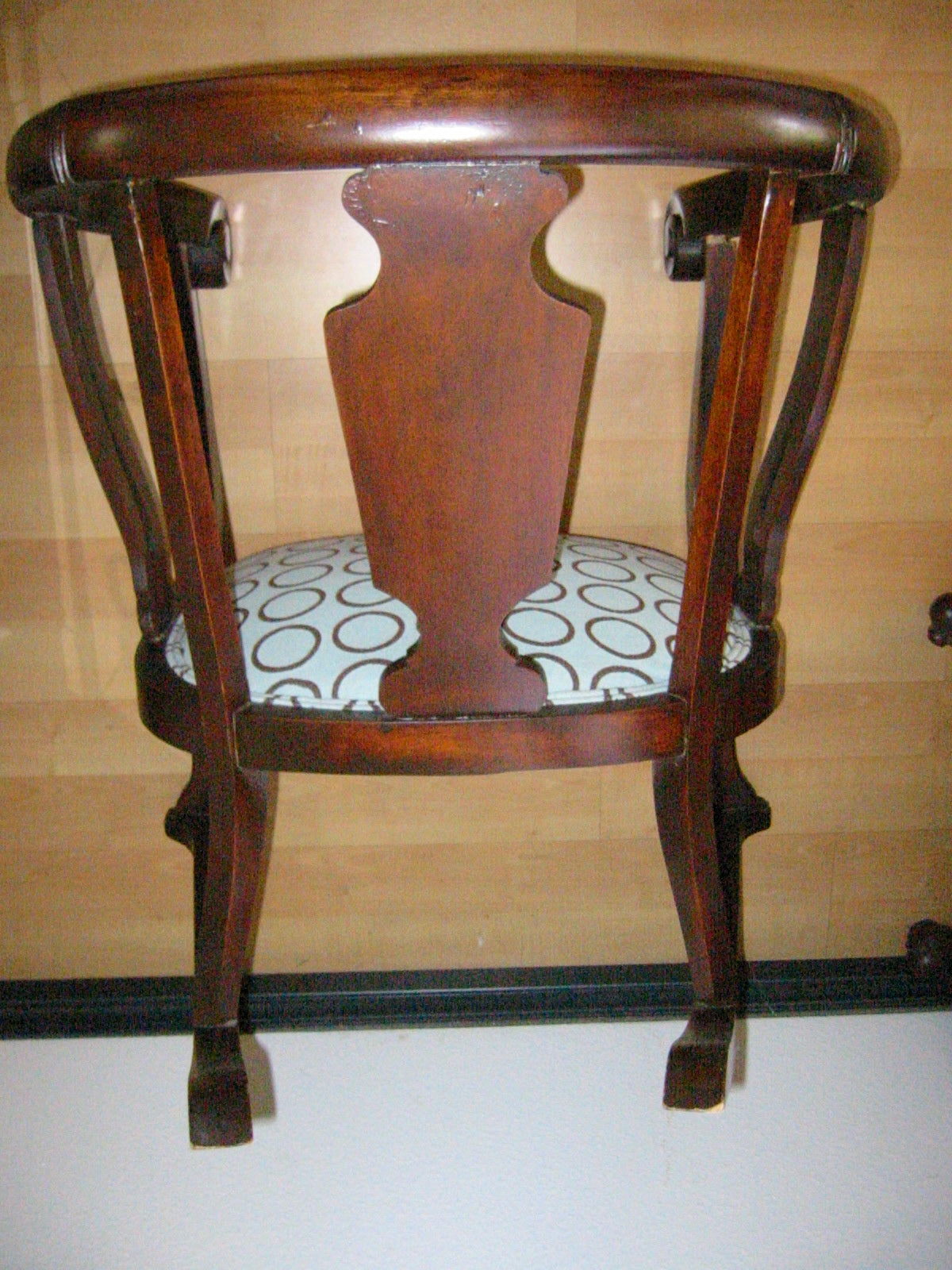 William IV Style Antique Mahogany Upholstered Rocking Chair