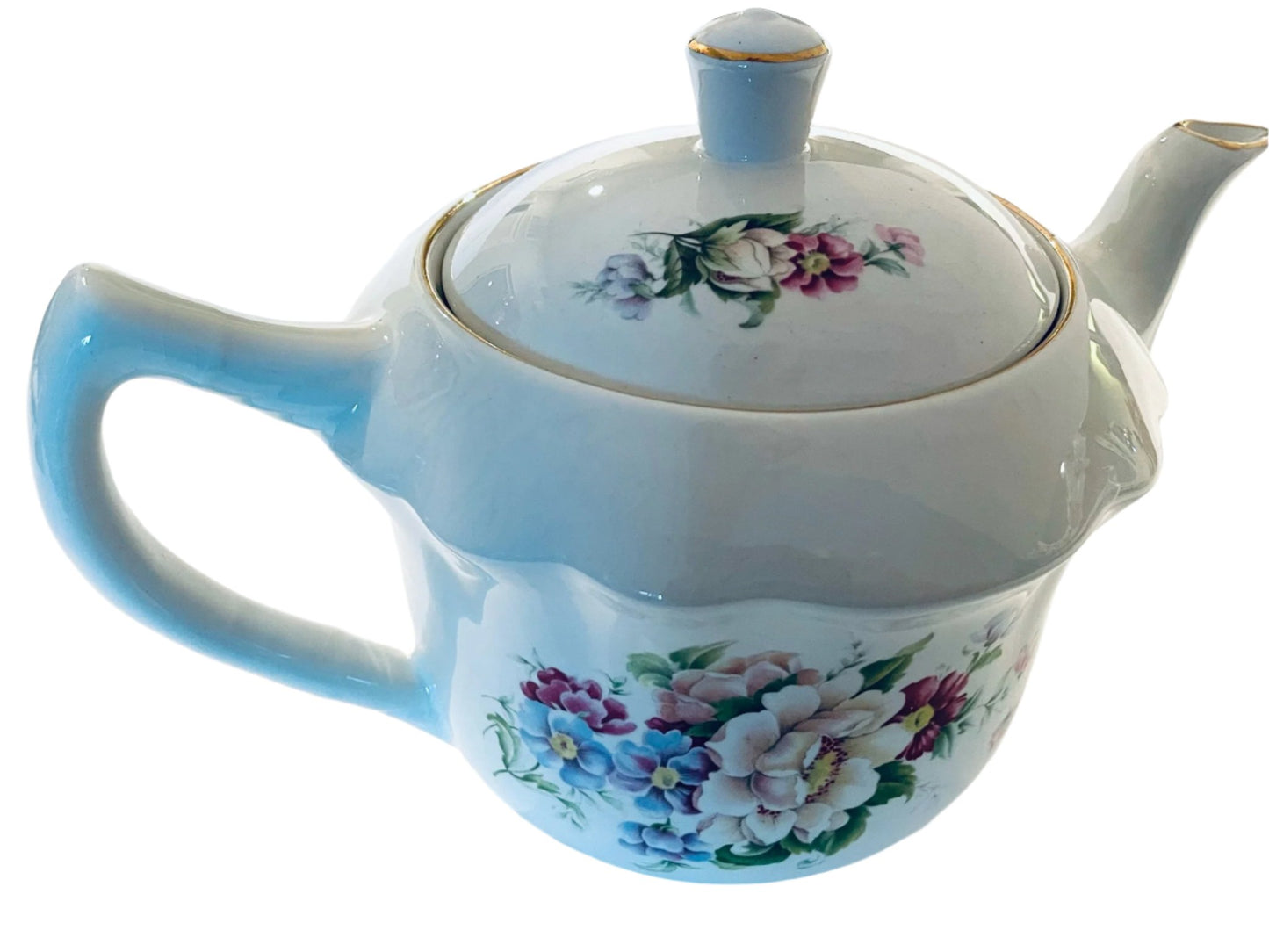 James Kent Old Foley Staffordshire England Floral Porcelain Teapot