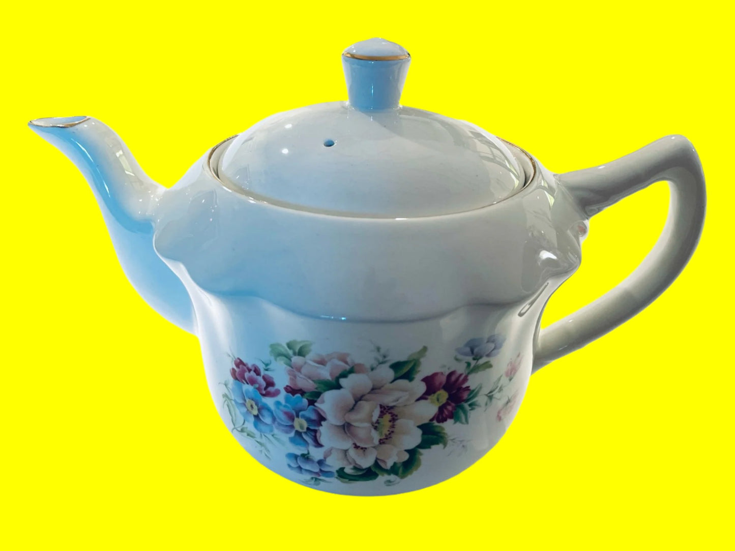 James Kent Old Foley Staffordshire England Floral Porcelain Teapot