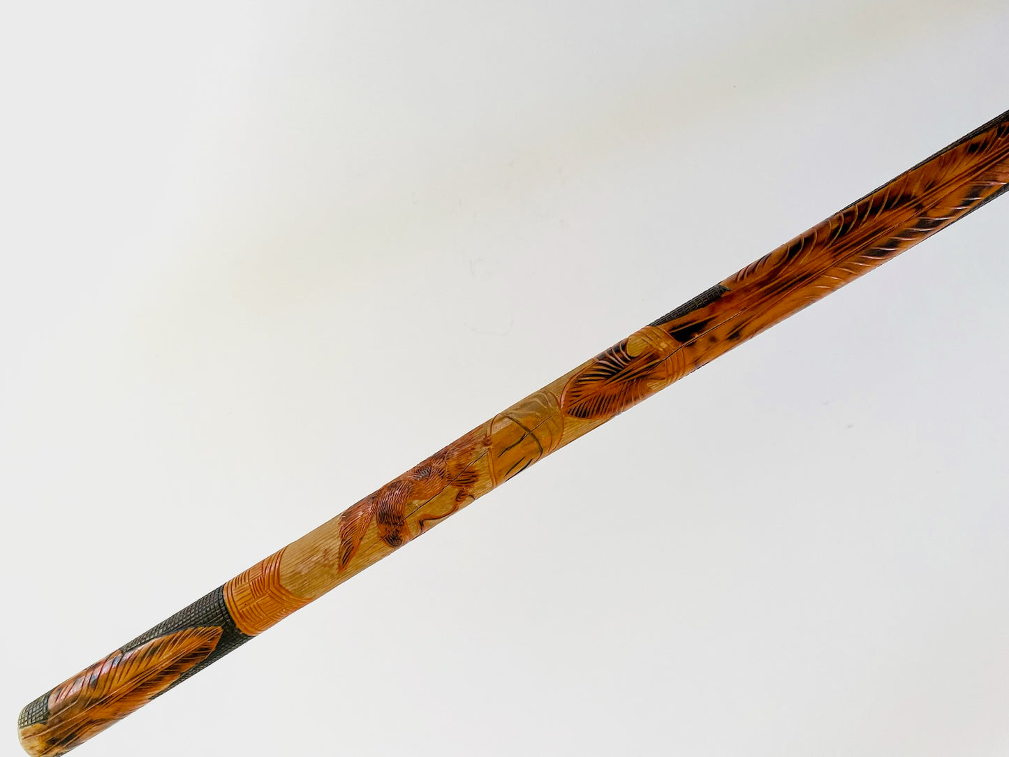 A Folk Art Hand Carved Figurative Cane Walking Stick