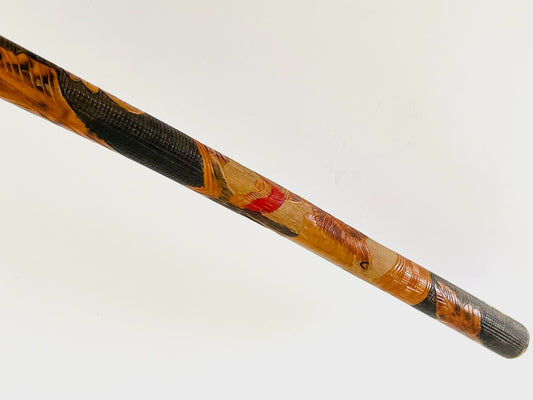 A Folk Art Hand Carved Figurative Cane Walking Stick