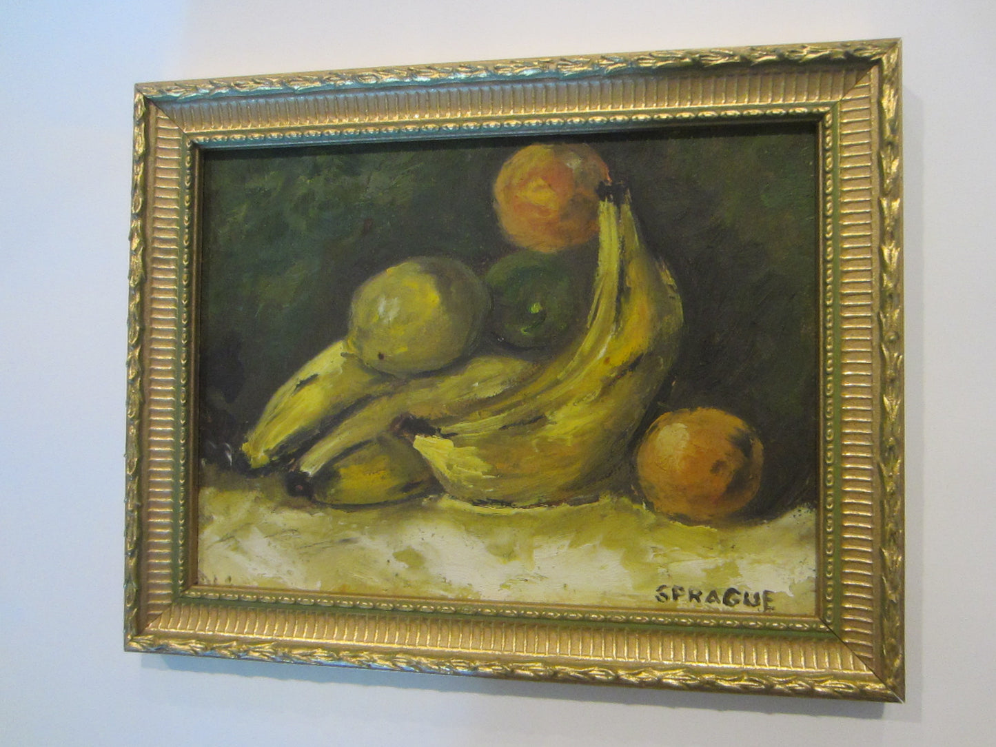 Still Life Fruits Oil On Board Signed SPRAGUE