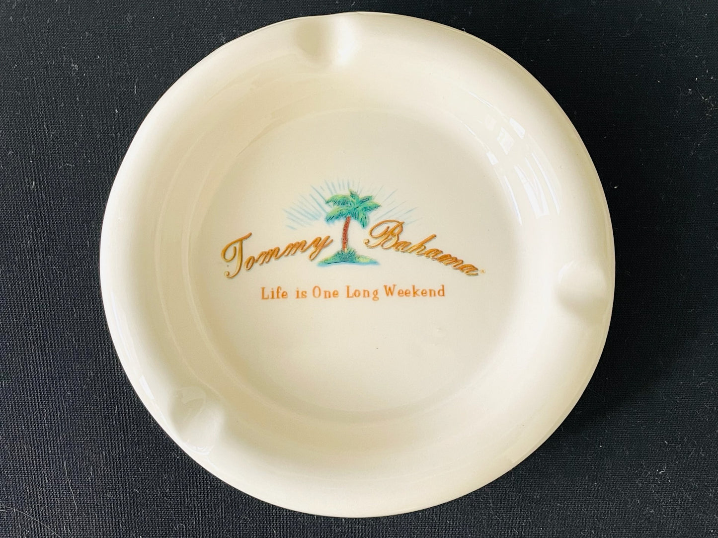 Tommy Bahama Ceramic Ashtray Palm Tree Made in Italy