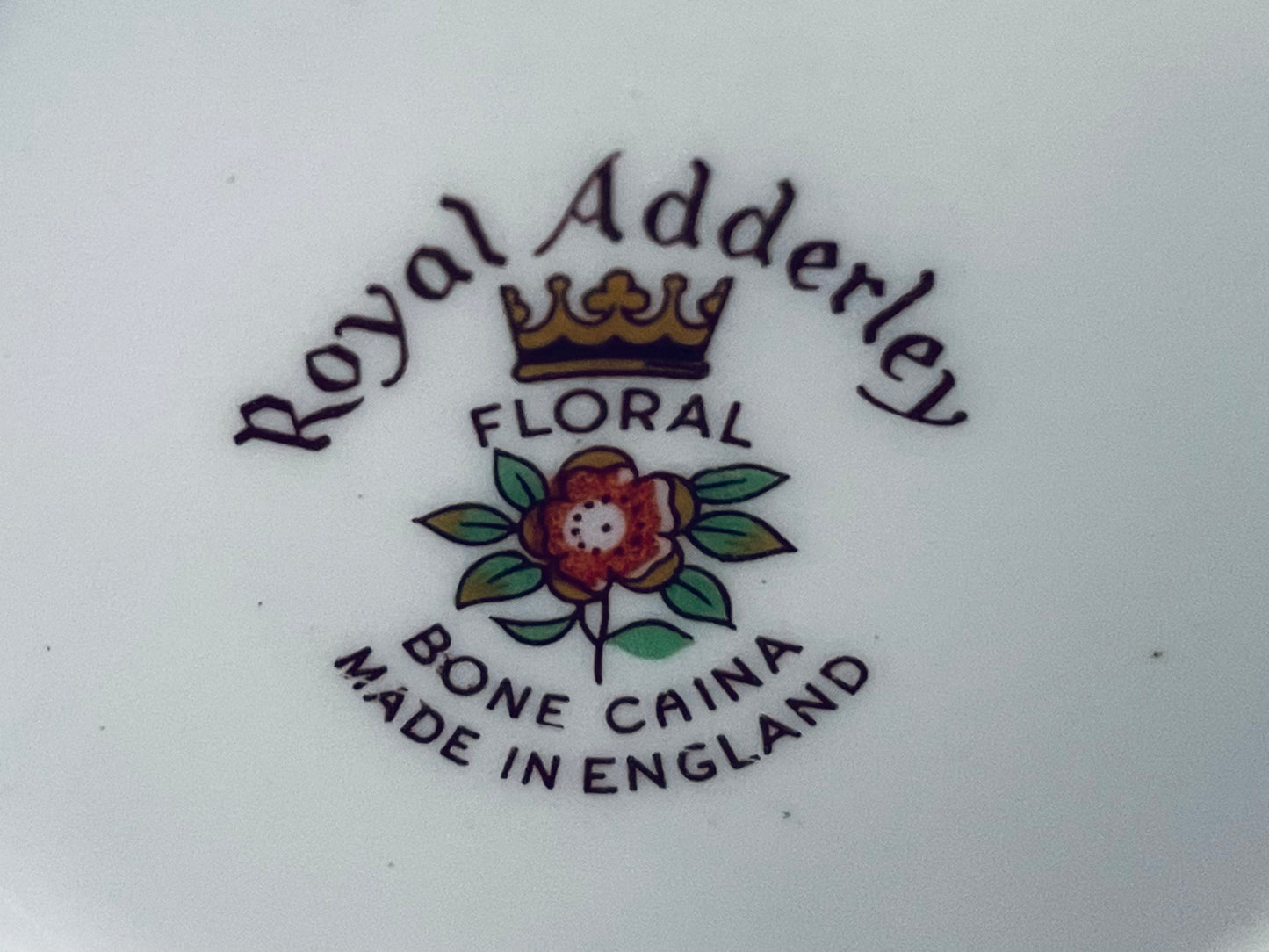 Royal Adderley Floral Bone China Square ER Soldier Tray Made In England