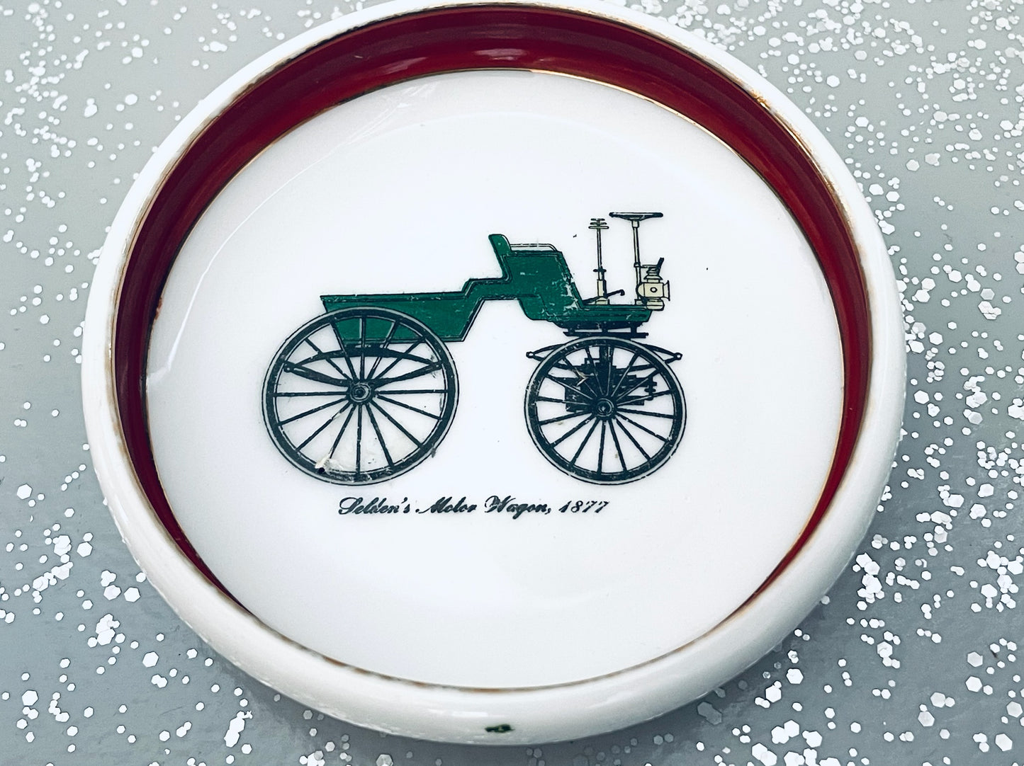 Three Relish Trays Decorated Classic Carriage