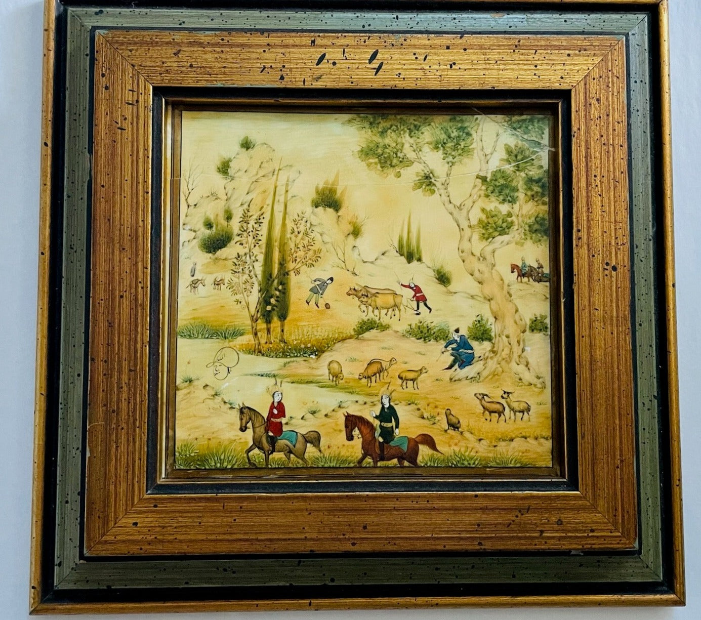 Haji Mosavvar Olmolki Signed Miniature Painting Scripted Provenance