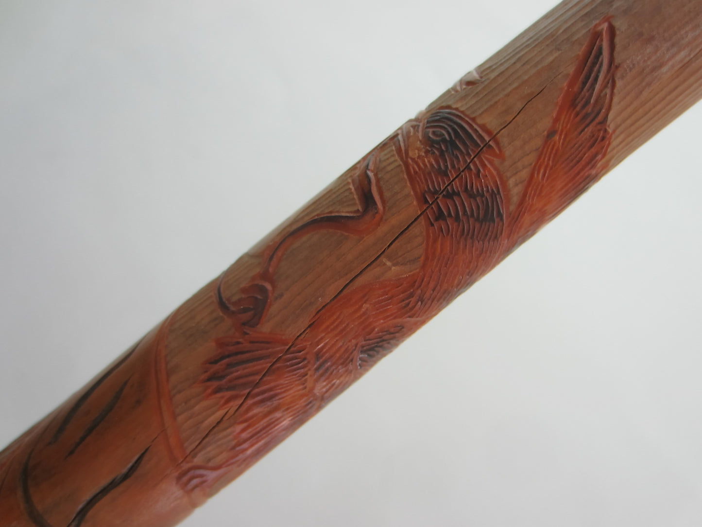 A Folk Art Hand Carved Figurative Cane Walking Stick