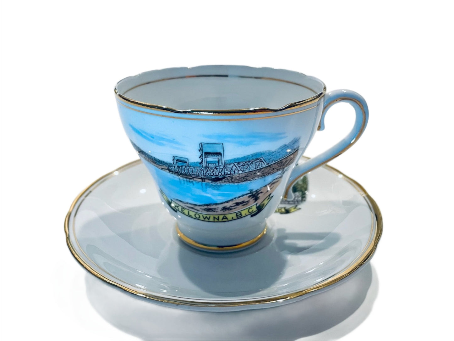 Royal Ascot Bone China England Teacup Saucer Kelowna City Park BC