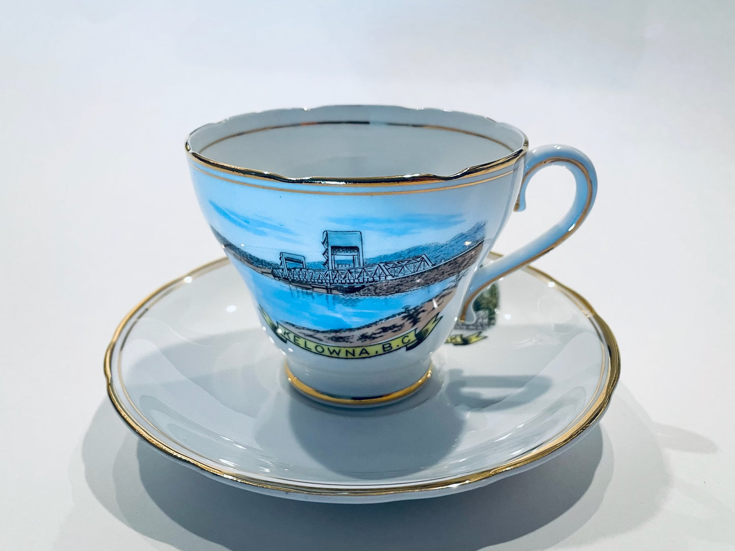 Royal Ascot Bone China England Teacup Saucer Kelowna City Park BC