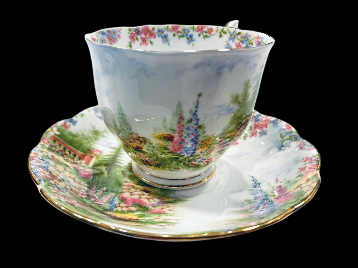 Royal Albert Bone China English Teacup Saucer Kentish Rockery