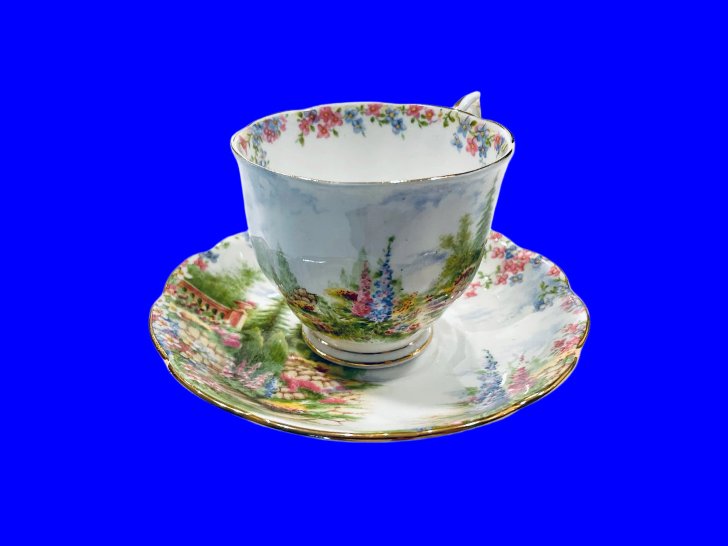 Royal Albert Bone China English Teacup Saucer Kentish Rockery