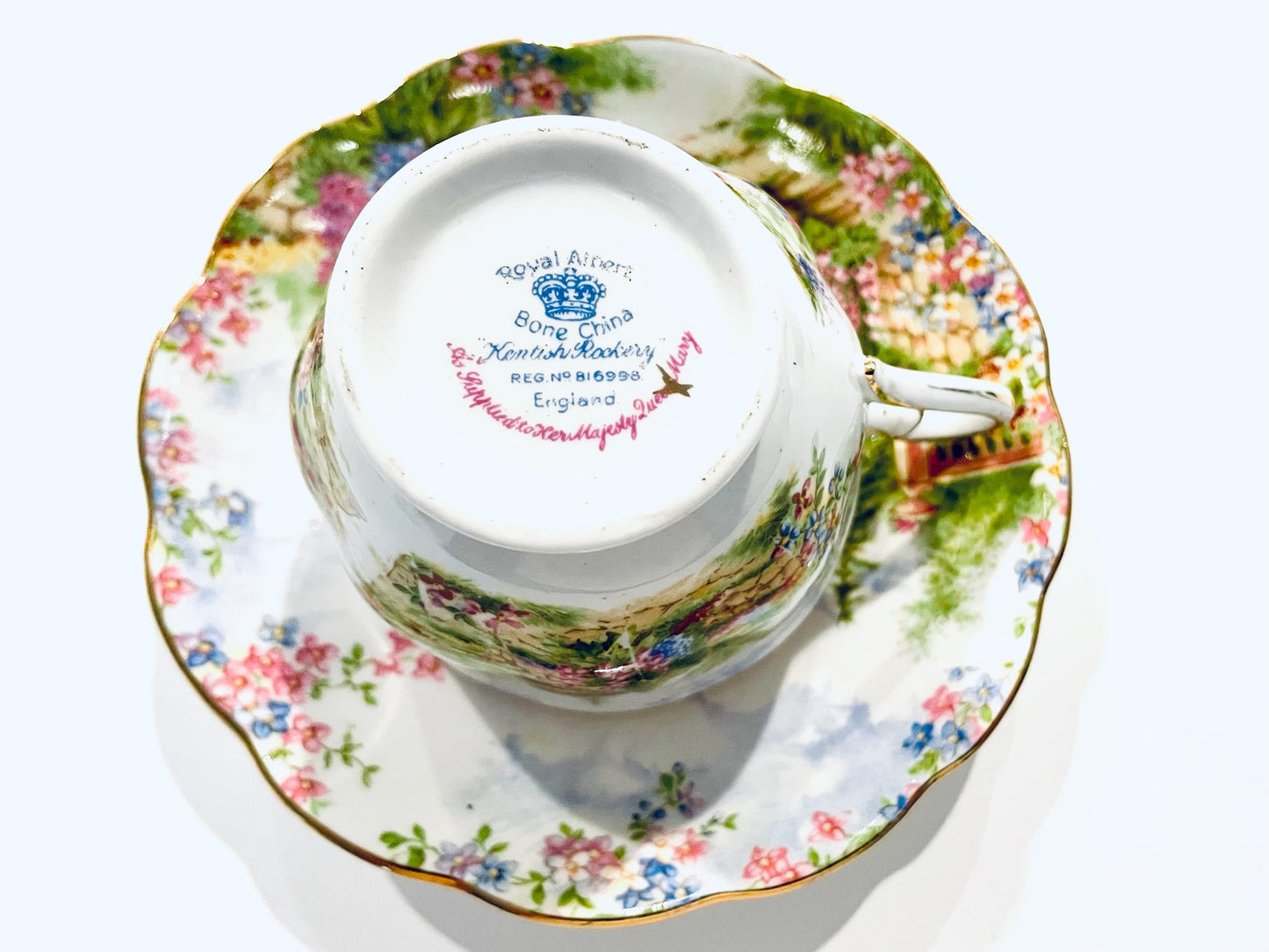 Royal Albert Bone China English Teacup Saucer Kentish Rockery