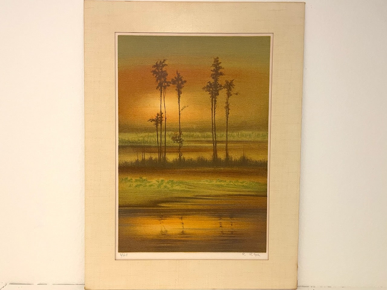 French Sunset Lithograph Signed Numbered Artist Proof