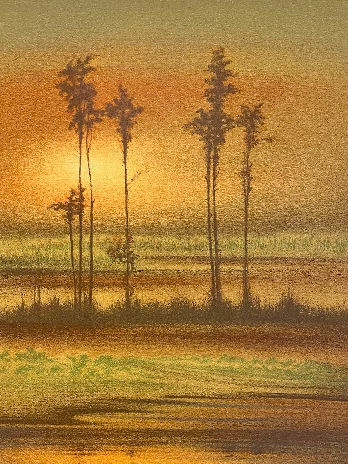 French Sunset Lithograph Signed Numbered Artist Proof