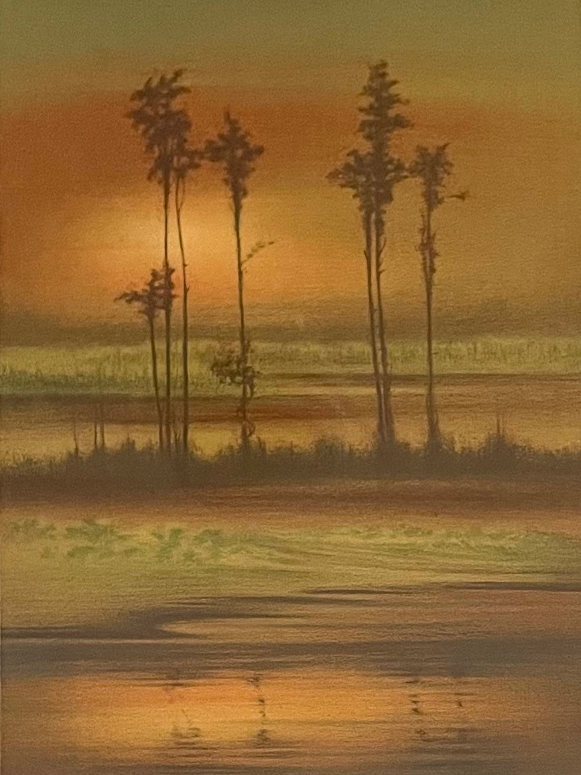 French Sunset Lithograph Signed Numbered Artist Proof