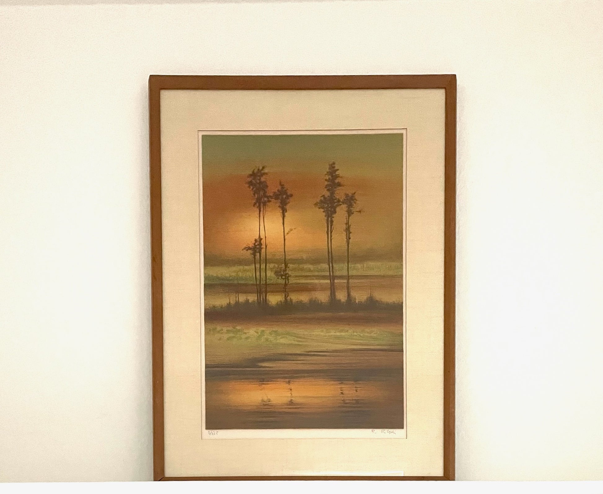 French Sunset Lithograph Signed Numbered Artist Proof - Designer Unique Finds 