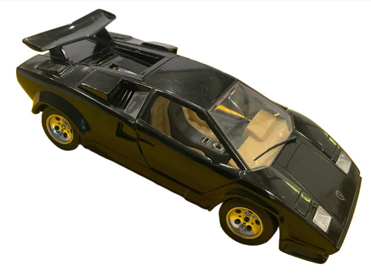 Black Lamborghini Countach Made In Italy By Burago Model Car