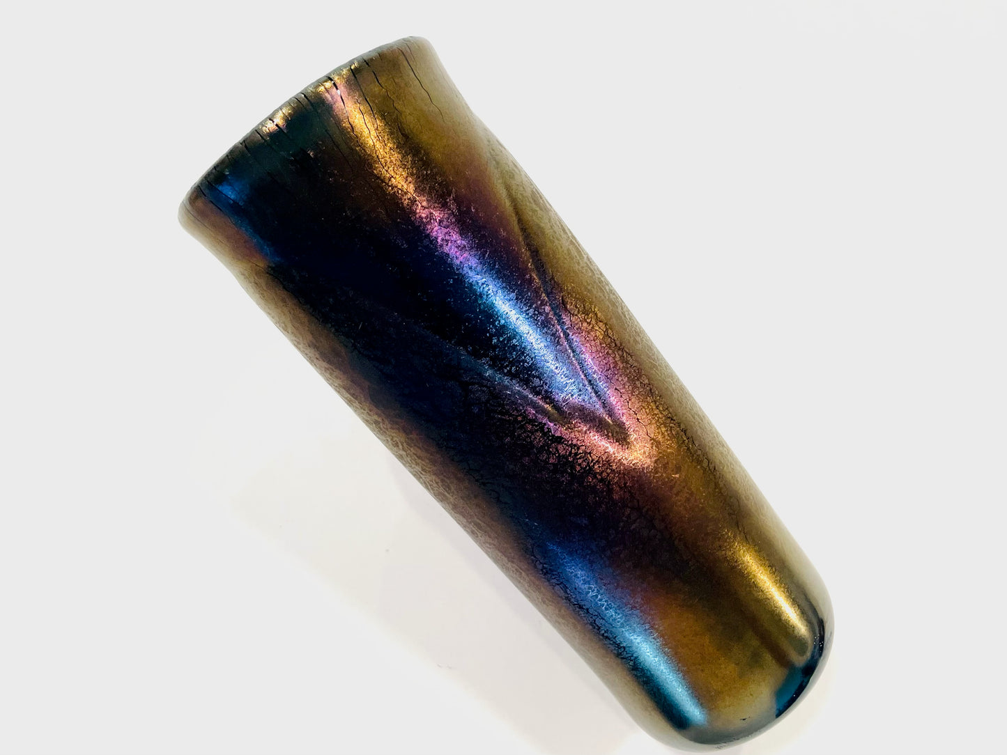 Steven Zachofsky Mid Century Iridescent Rainbow Glass Vase