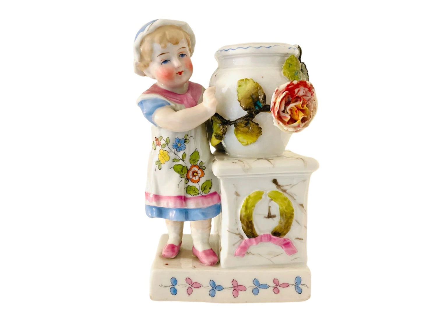 Germany Figurative Floral Majolic Porcelain Loose Match Striker