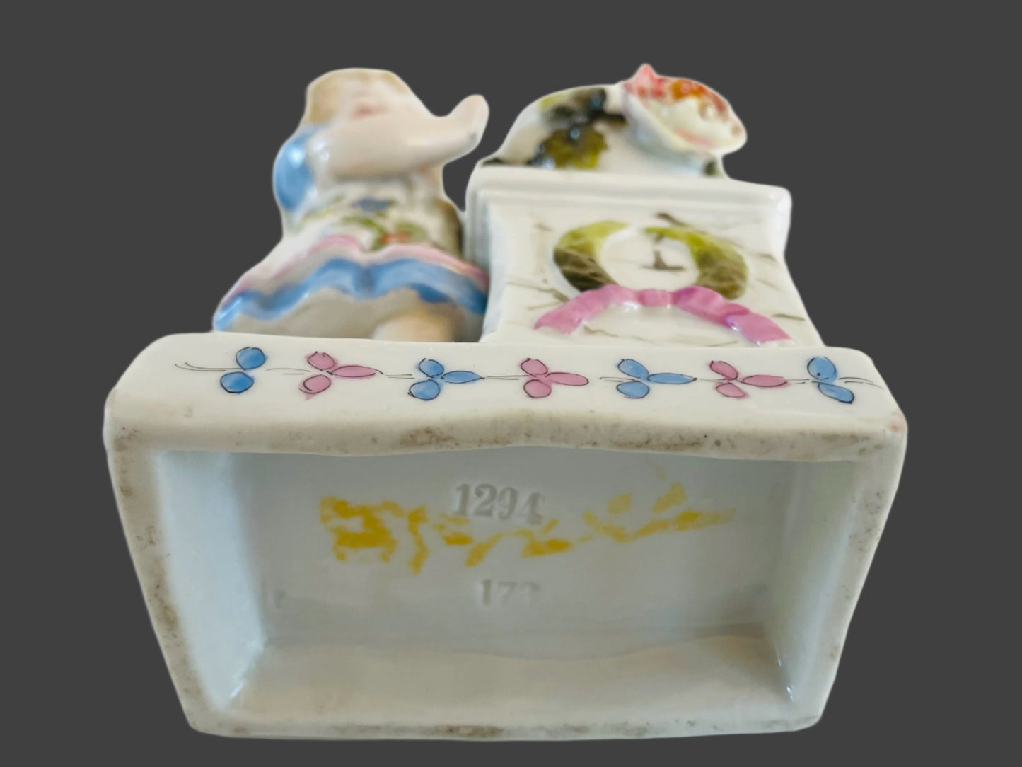 Germany Figurative Floral Majolic Porcelain Loose Match Striker