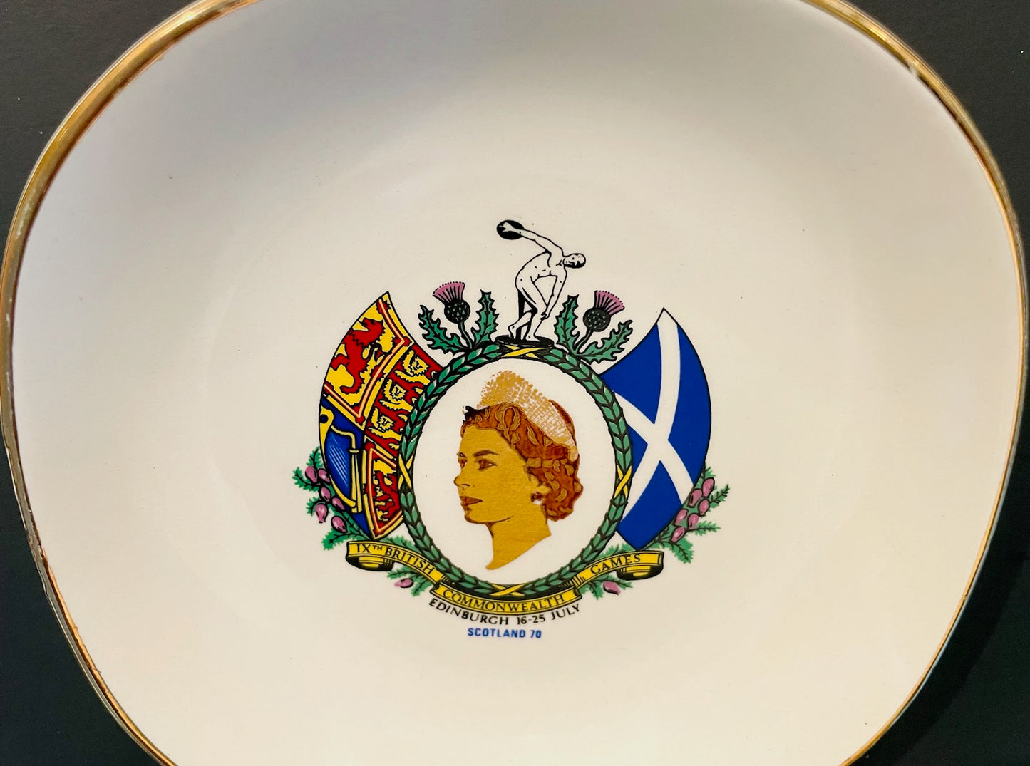 Weathersby Hanley England IX Th British Commonwealth Games Queen Elizabeth Collectible Plate