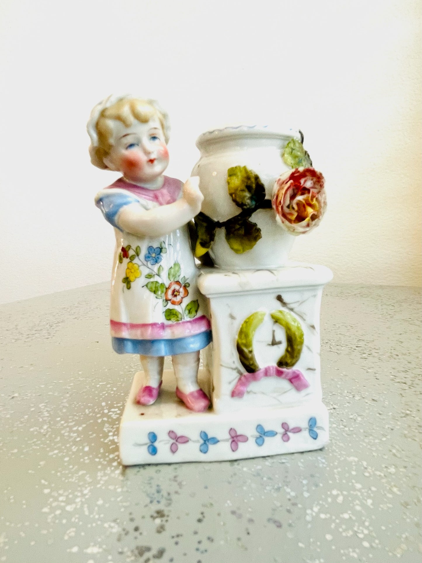 Germany Figurative Floral Majolic Porcelain Loose Match Striker