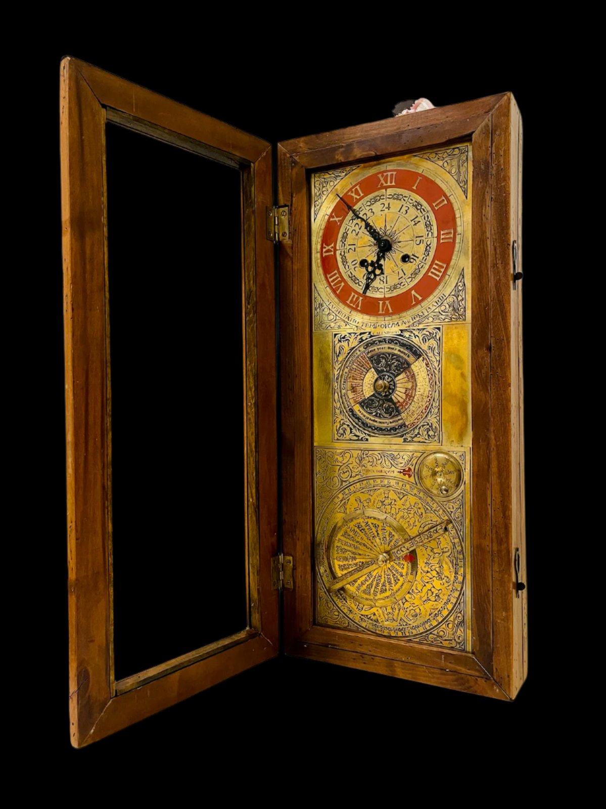 A Sundial Scientific Perpetual Calendar Regulator Winding Italy Wall Clock