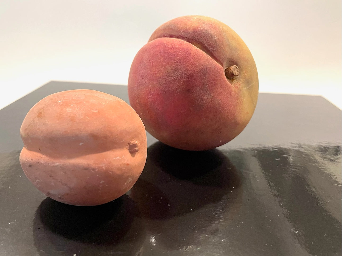 Life Size Stone Apple Peach Nectarine Apricot Stem Fruits