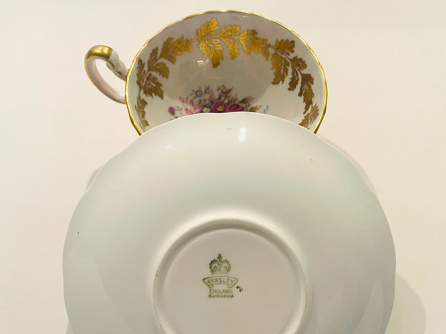 Aynsley England Fine Bone China English Tea Cup Saucer