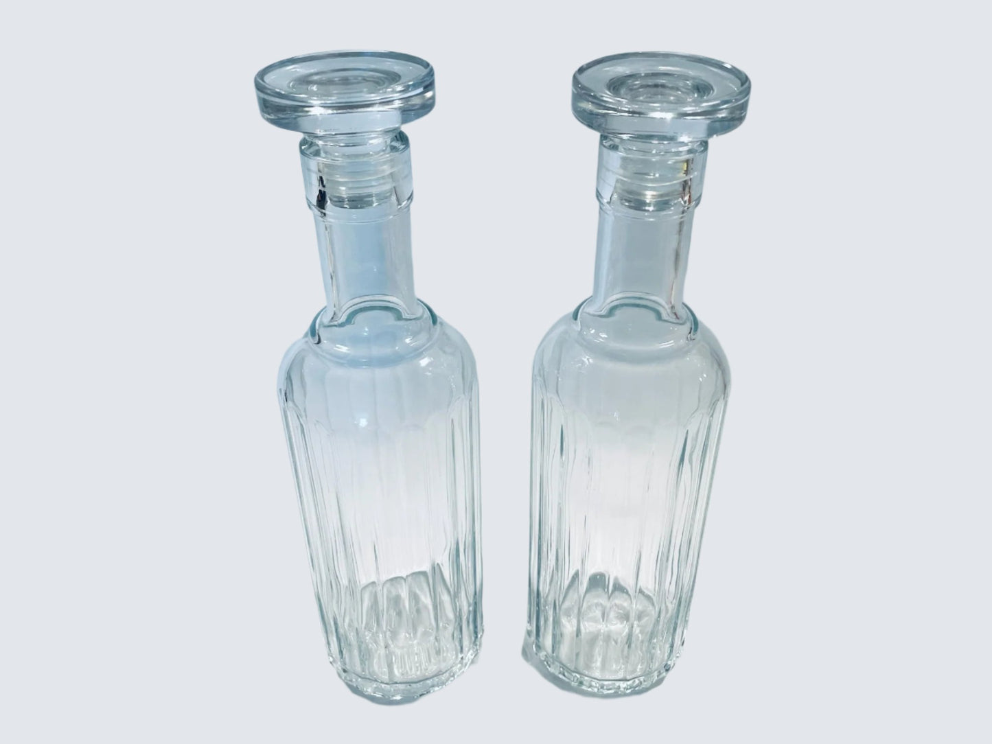 Luigi Bromoli Italy Two Glass Decanters 