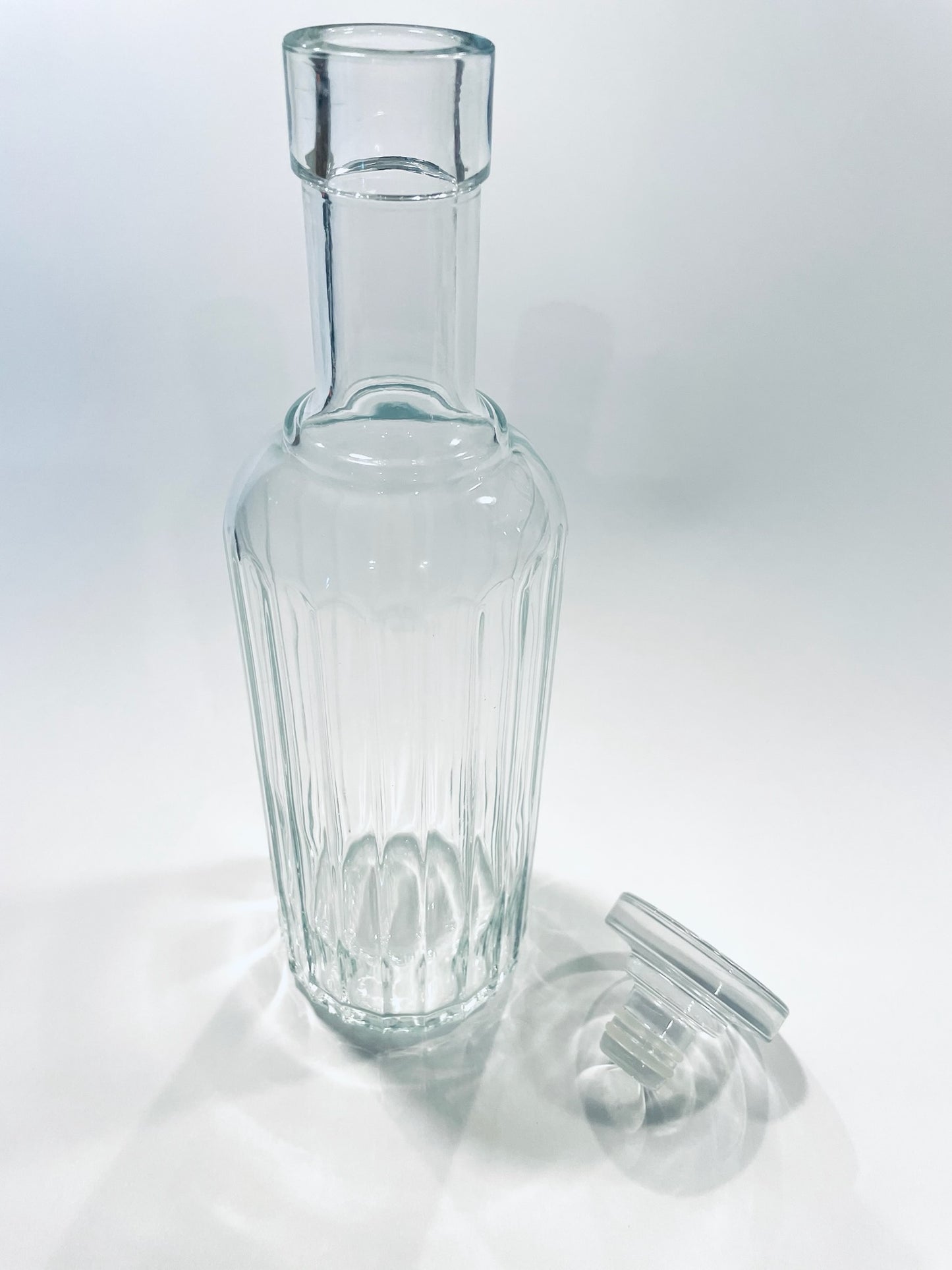 Luigi Bromoli Italy Pair of Modern Glass Decanters