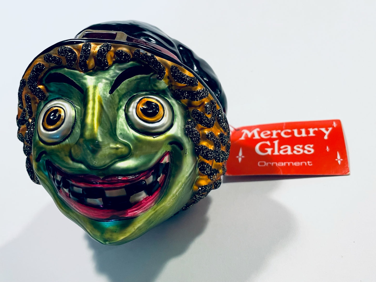 Mercury Glass Department 56 Green Ugly Ornament