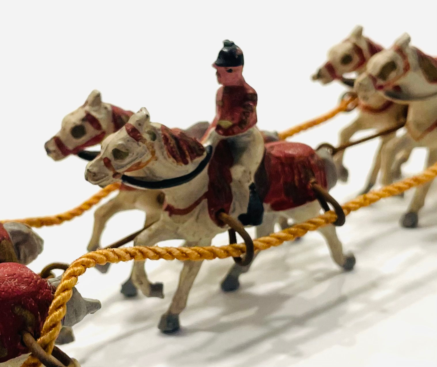 Johill Company Antique English Equestrian Hollocast Soldiers On Horses