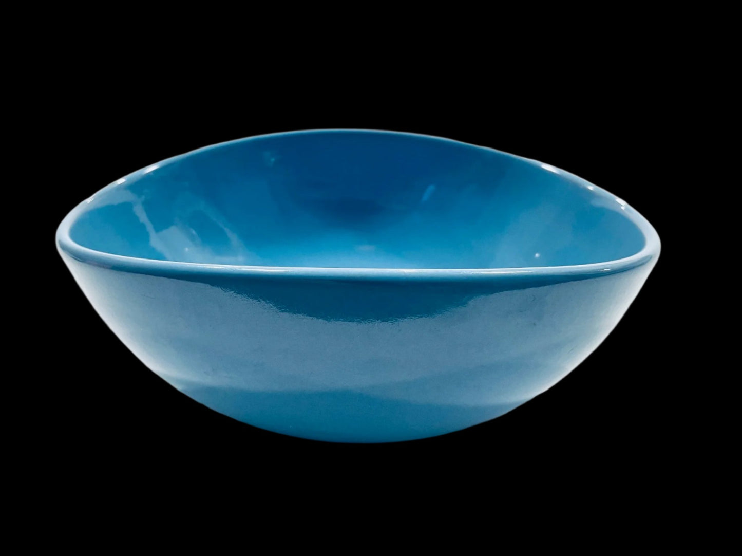 Ugns Elfast Blue Ceramic Signed Numbered Mid Century Modern Sweden Bowl