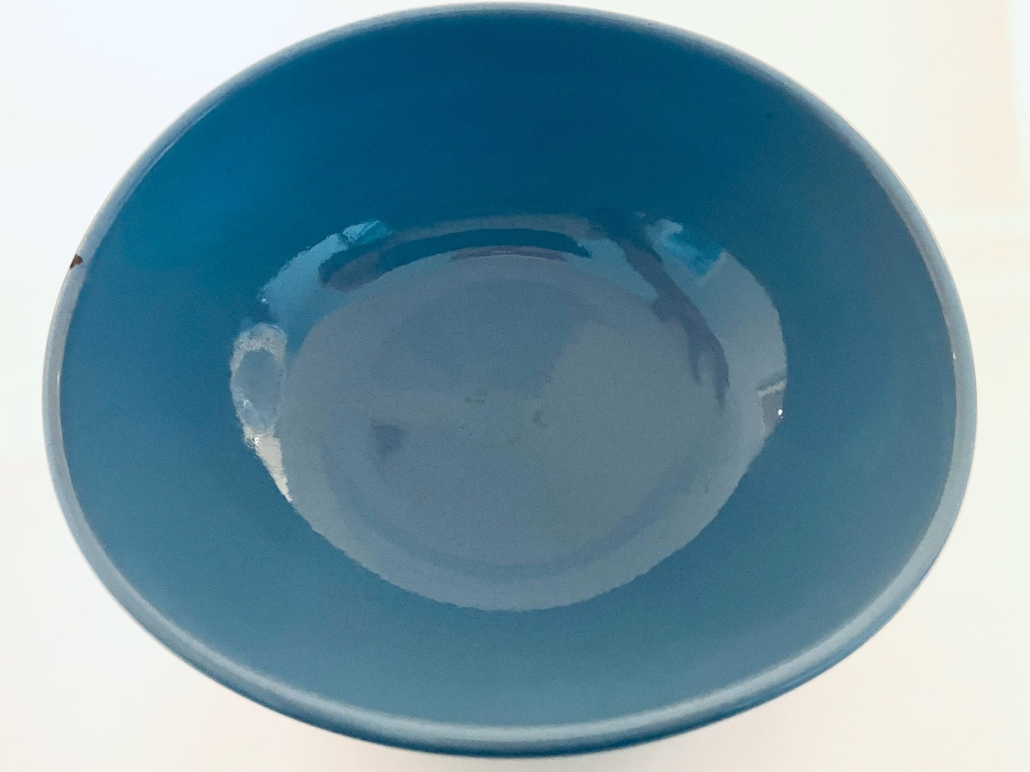 Ugns Elfast Blue Ceramic Signed Numbered Mid Century Modern Sweden Bowl