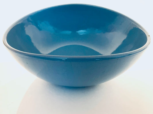 Ugns Elfast Blue Ceramic Signed Numbered Mid Century Modern Sweden Bowl