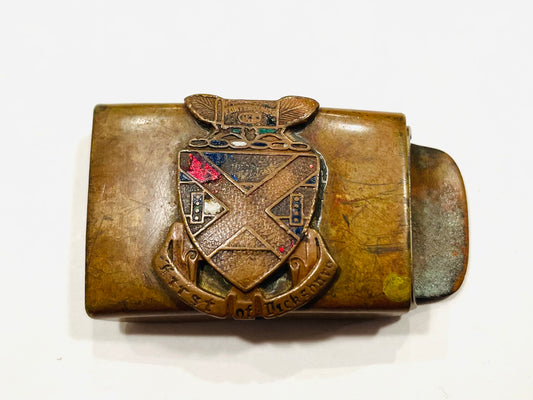 First of Dickshore English Belt Buckle Coat Of Arm Insignia