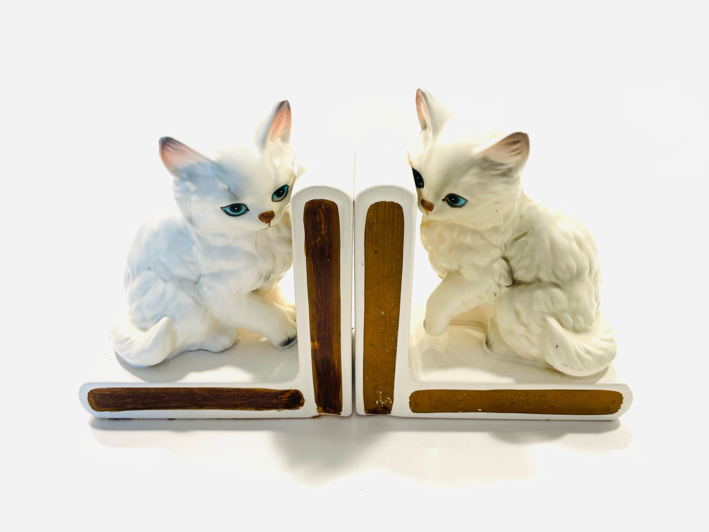 Lefton Cat Bookends Excusively Made In Japan Mid Century Statues