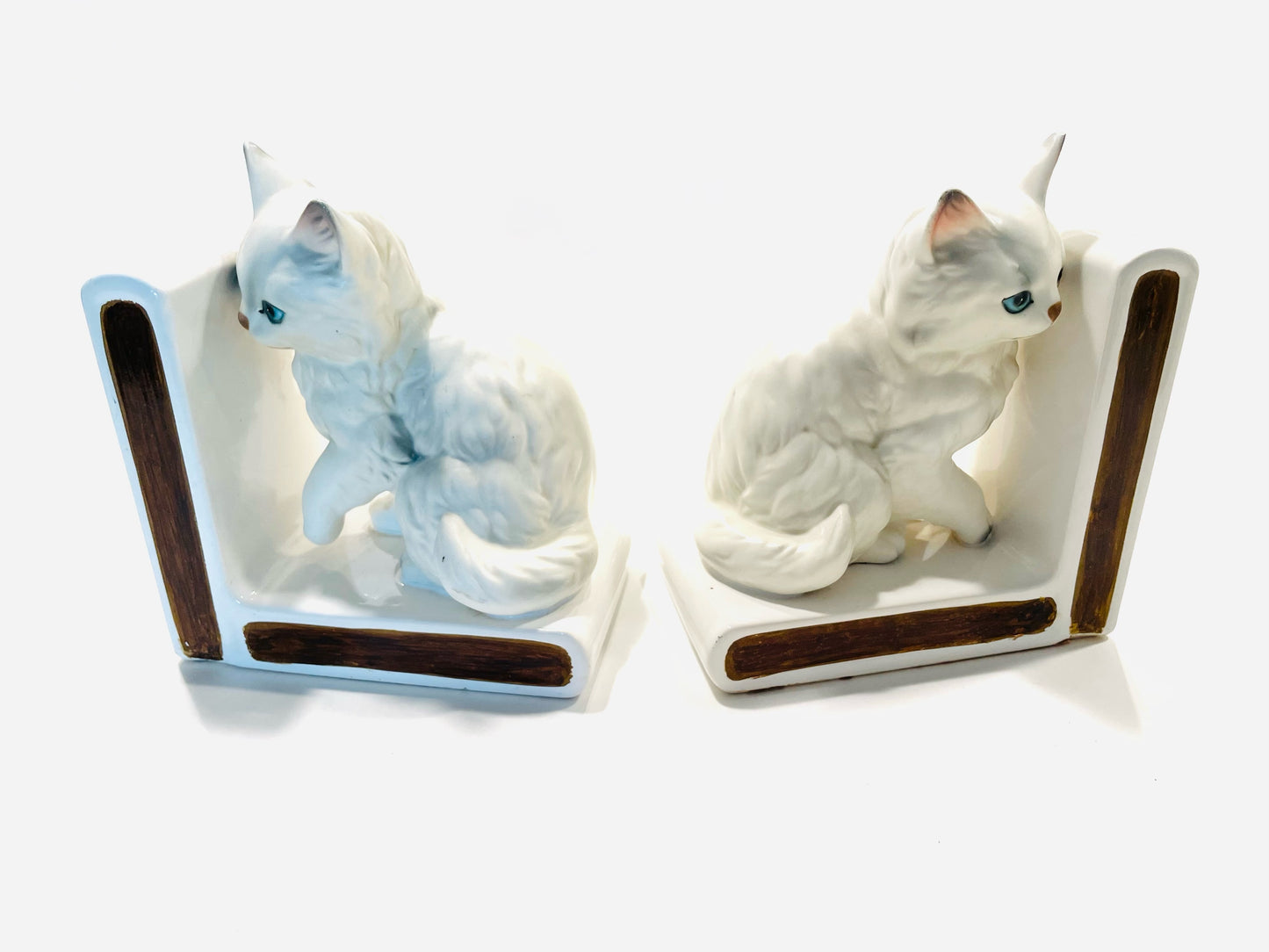 Lefton Cat Bookends Excusively Made In Japan Mid Century Statues