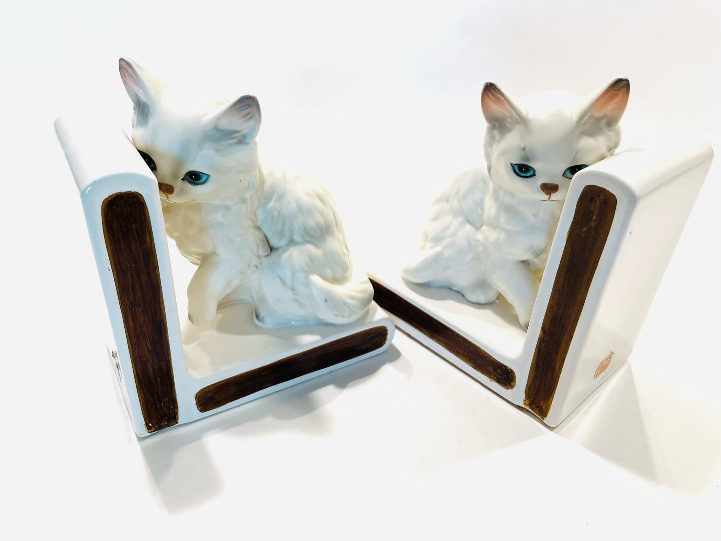 Lefton Cat Bookends Excusively Made In Japan Mid Century Statues