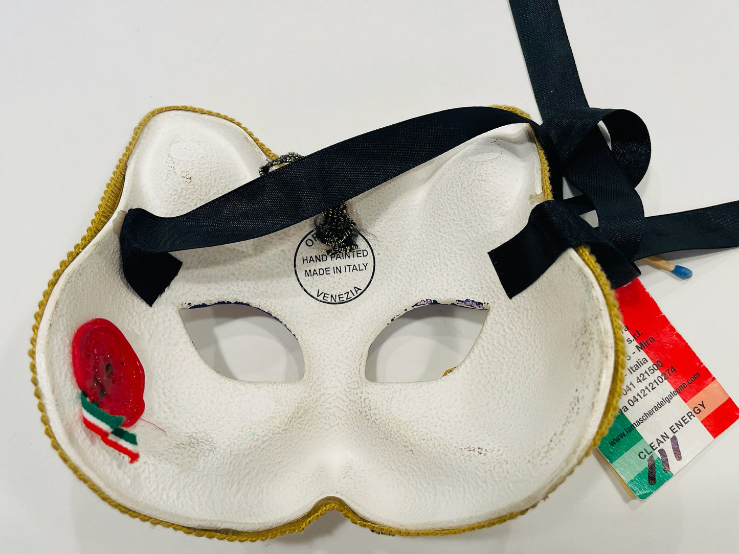 La Maschera Del Galeone Hand Painted In Venice Italy Masquerade Cat