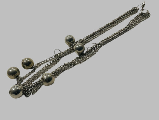 Multi Strands Sphere Accented Link Chain Necklace