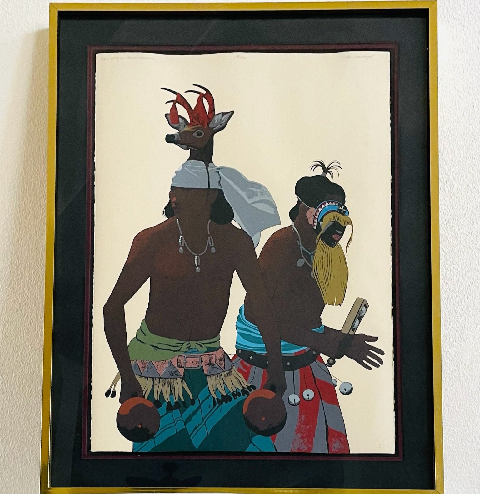 Louis De Mayo Signed Serigraph Limited Edition The Yaqui Deer Dancer