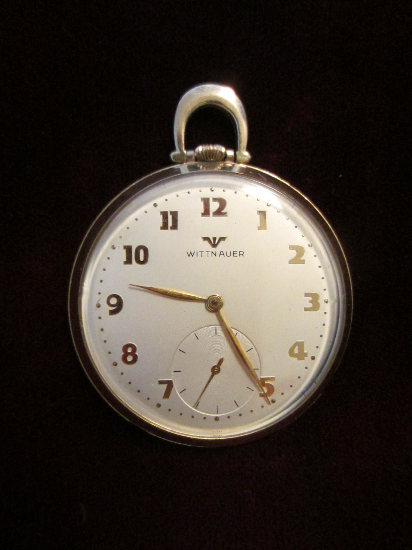 Wittnauer Swiss Hand Wind 17 Jewels Unadjusted 10K GF Pocket Watch